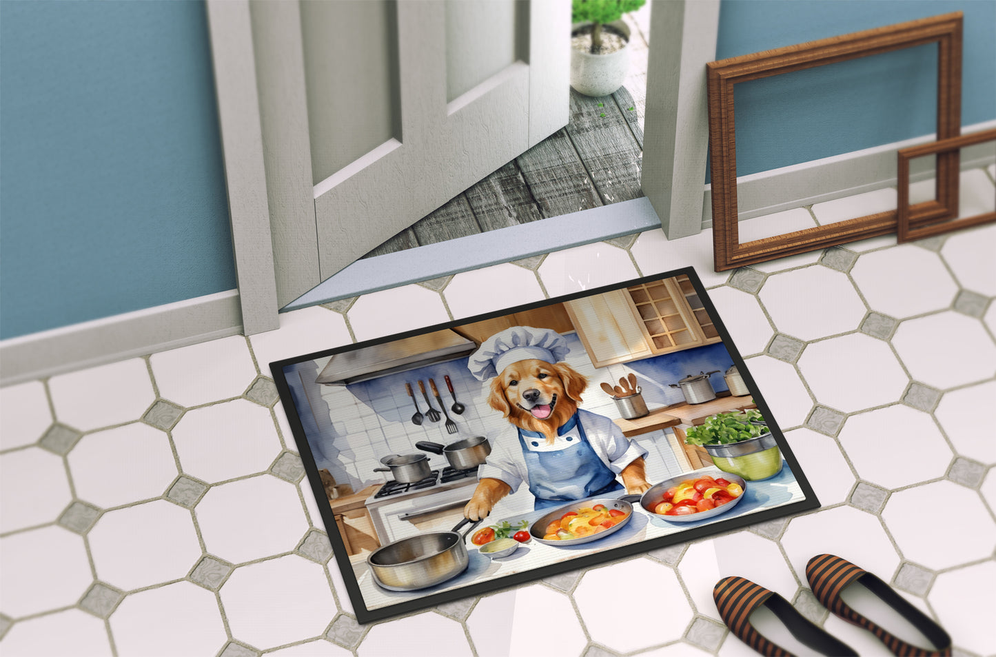 Golden Retriever The Chef Doormat