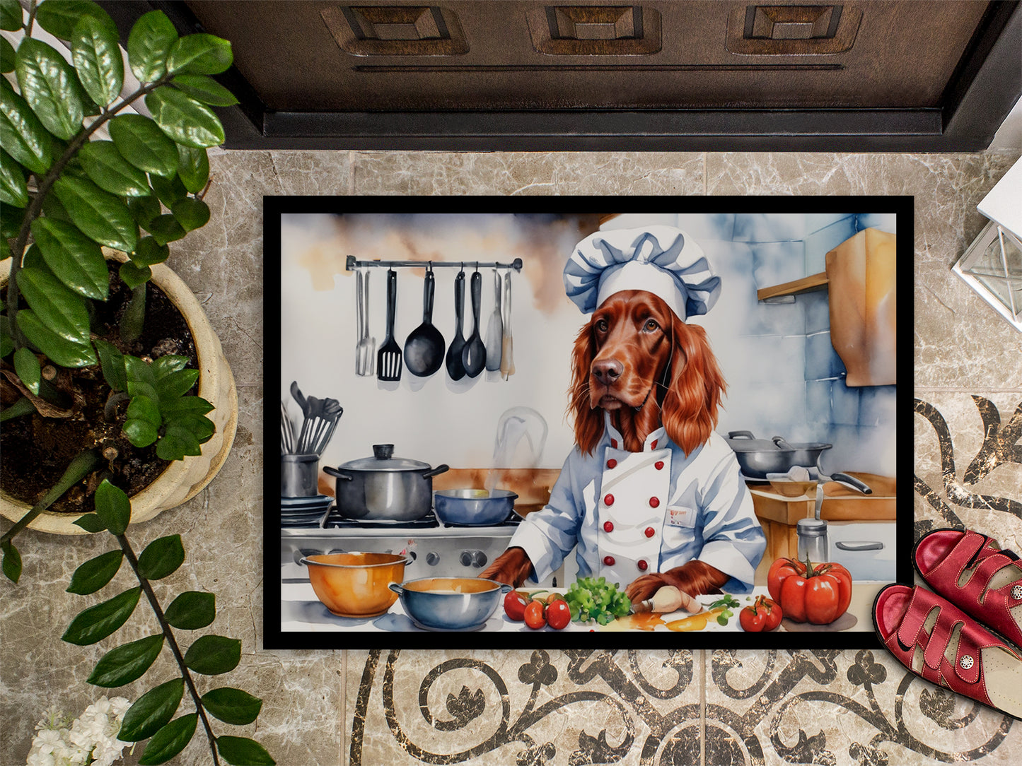 Irish Setter The Chef Doormat