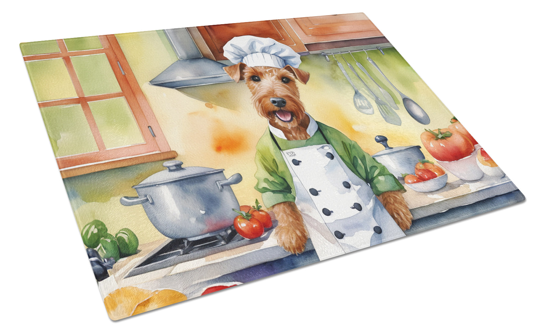 Buy this Irish Terrier The Chef Glass Cutting Board