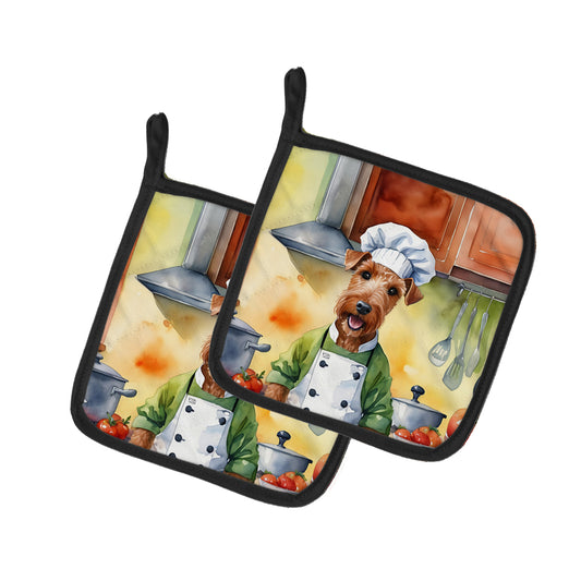 Buy this Irish Terrier The Chef Pair of Pot Holders