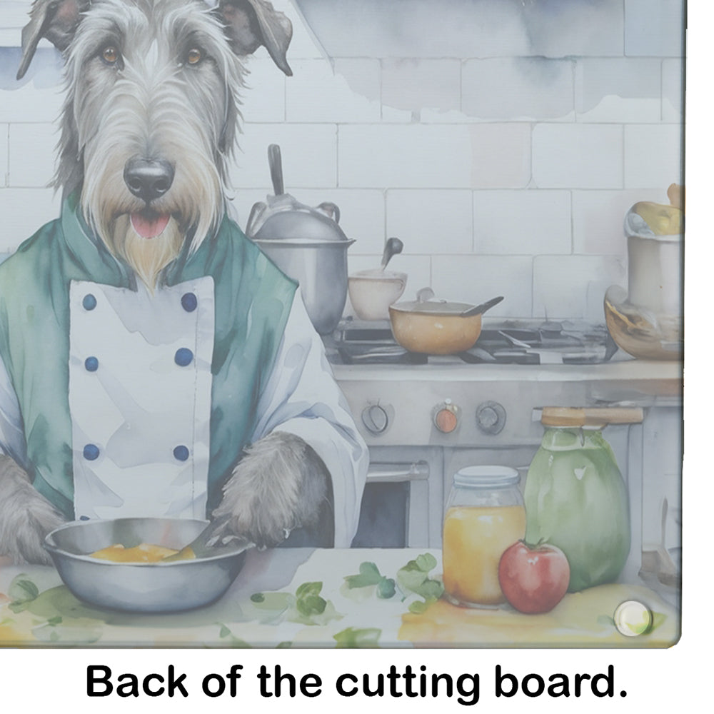 Irish Wolfhound The Chef Glass Cutting Board