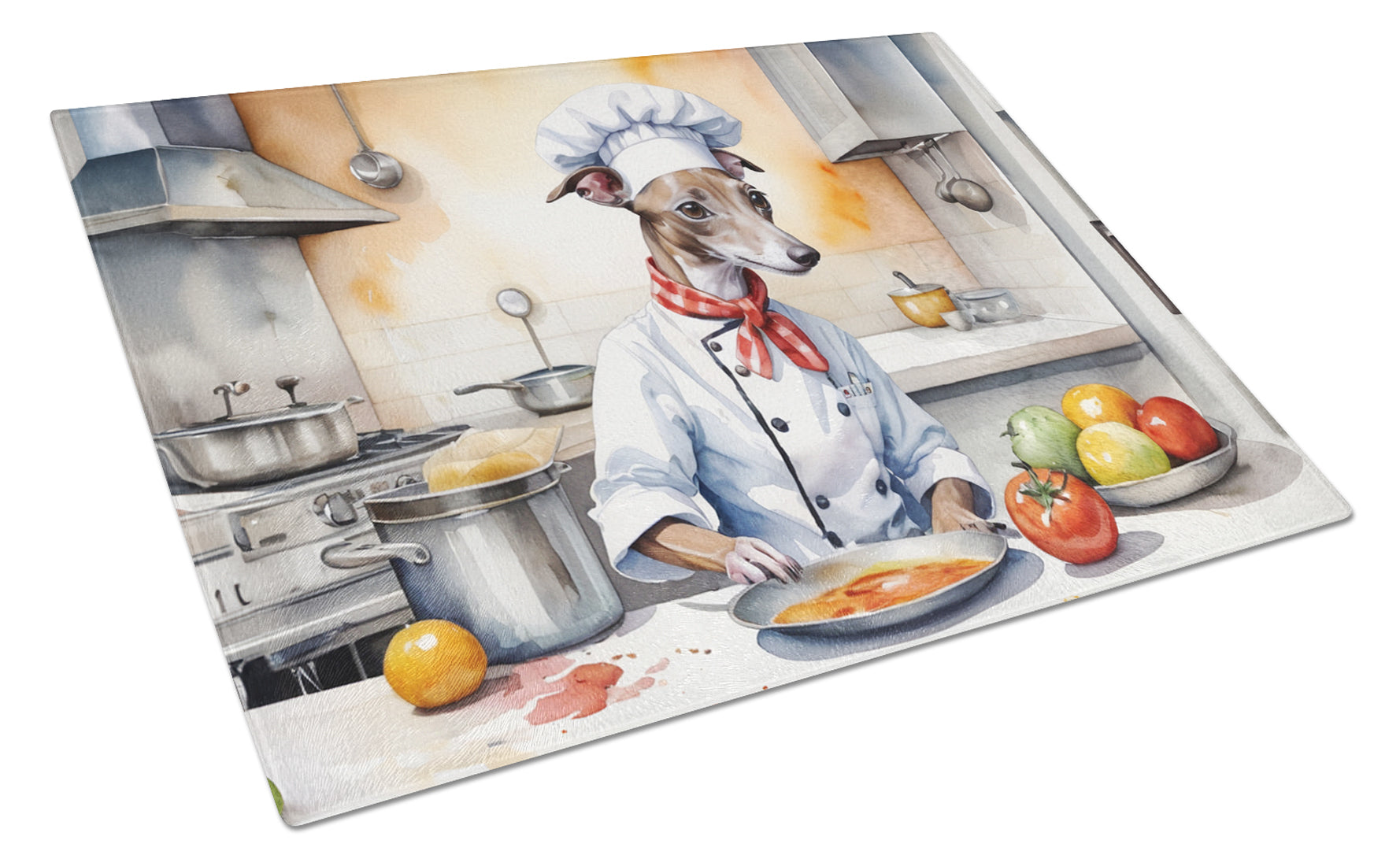 Buy this Italian Greyhound The Chef Glass Cutting Board