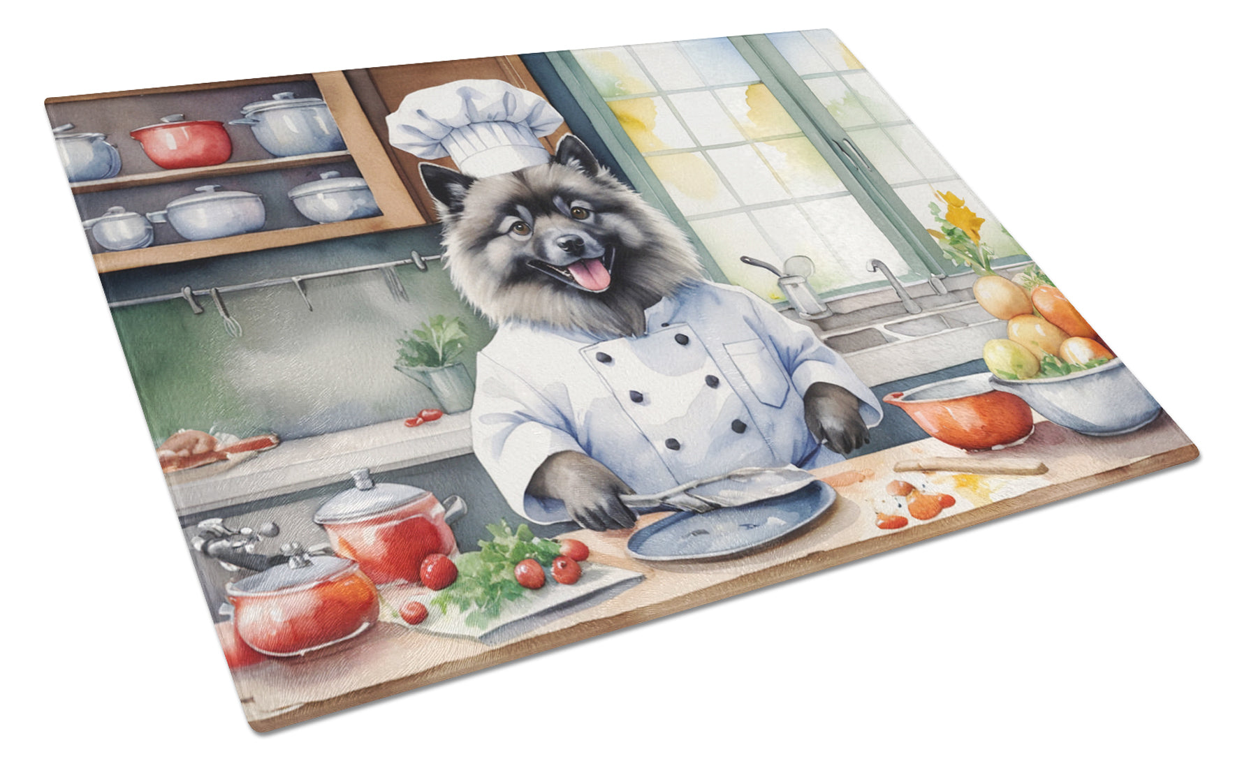 Buy this Keeshond The Chef Glass Cutting Board