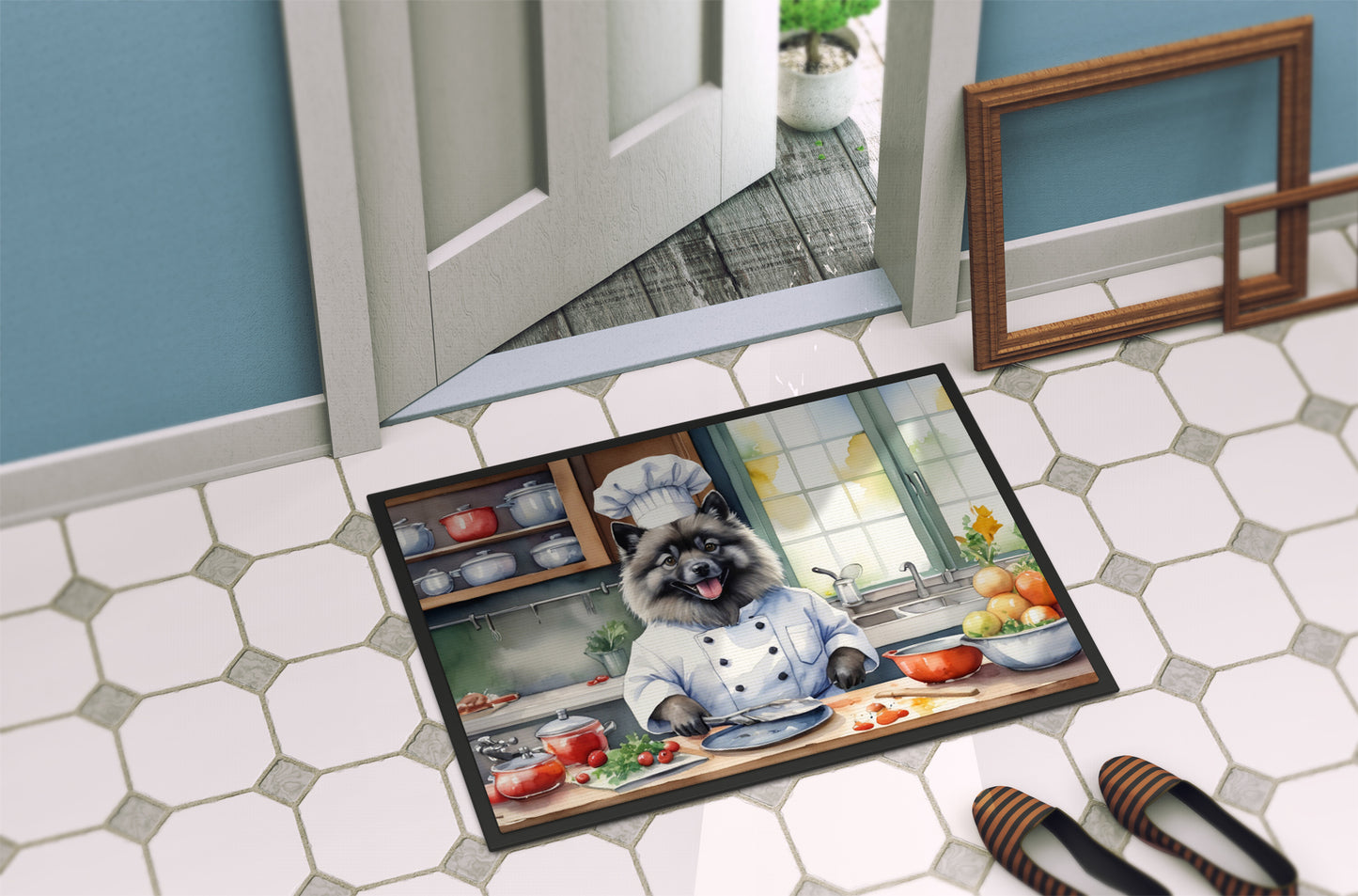 Keeshond The Chef Doormat