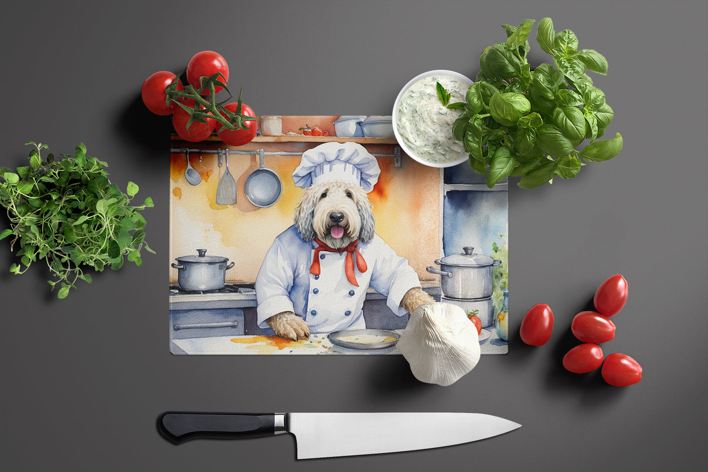 Komondor The Chef Glass Cutting Board