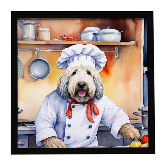 Buy this Komondor The Chef Framed Metal Print