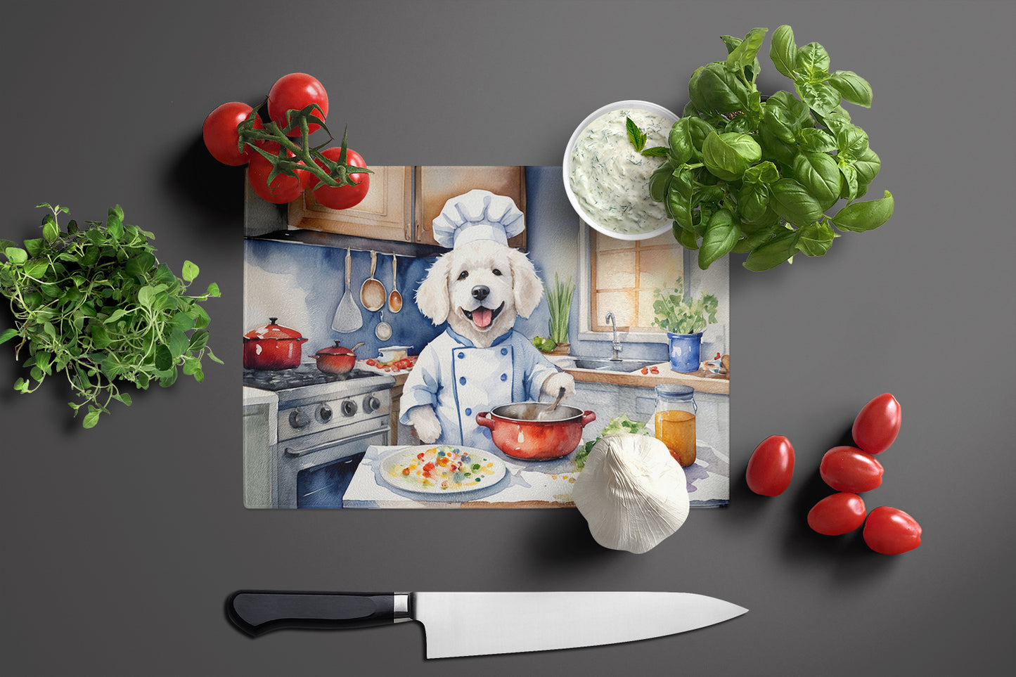 Kuvasz The Chef Glass Cutting Board