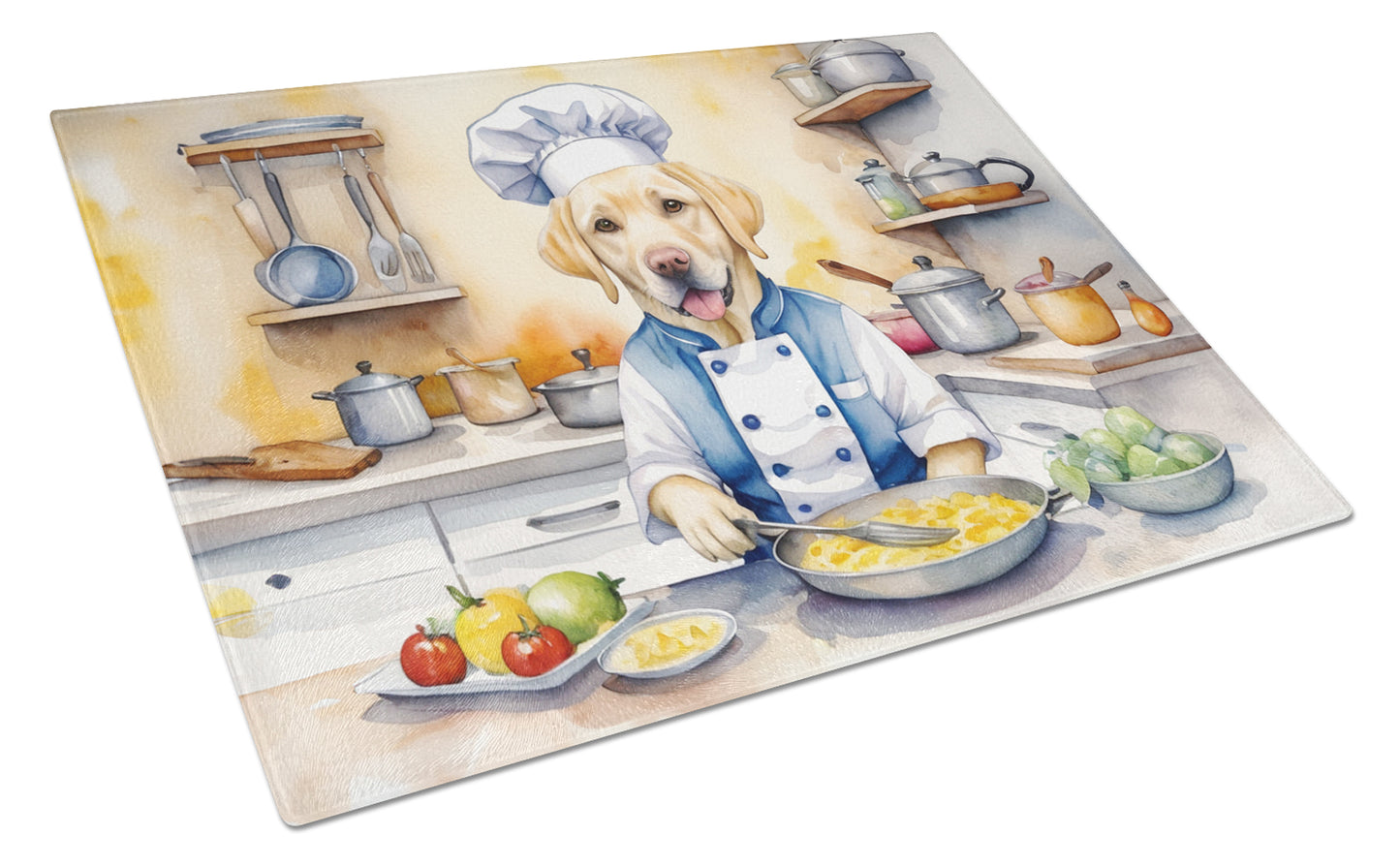 Buy this Yellow Labrador Retriever The Chef Glass Cutting Board