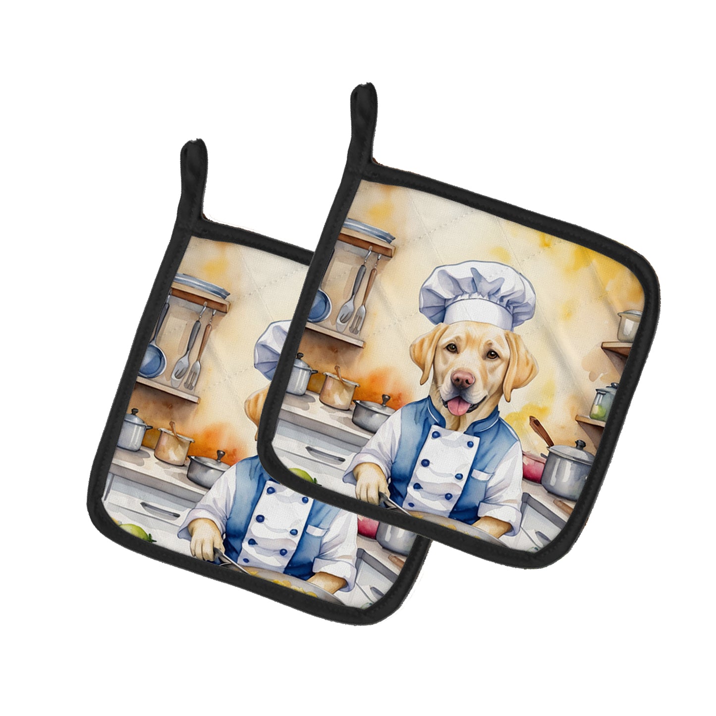 Buy this Yellow Labrador Retriever The Chef Pair of Pot Holders