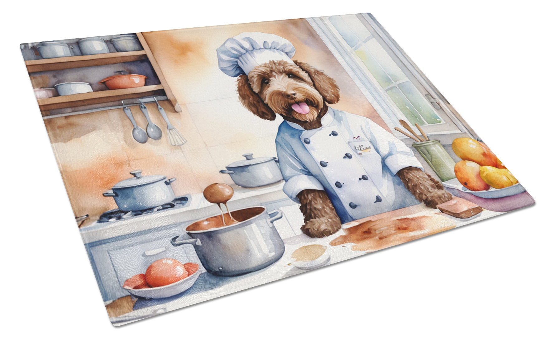 Buy this Labradoodle The Chef Glass Cutting Board