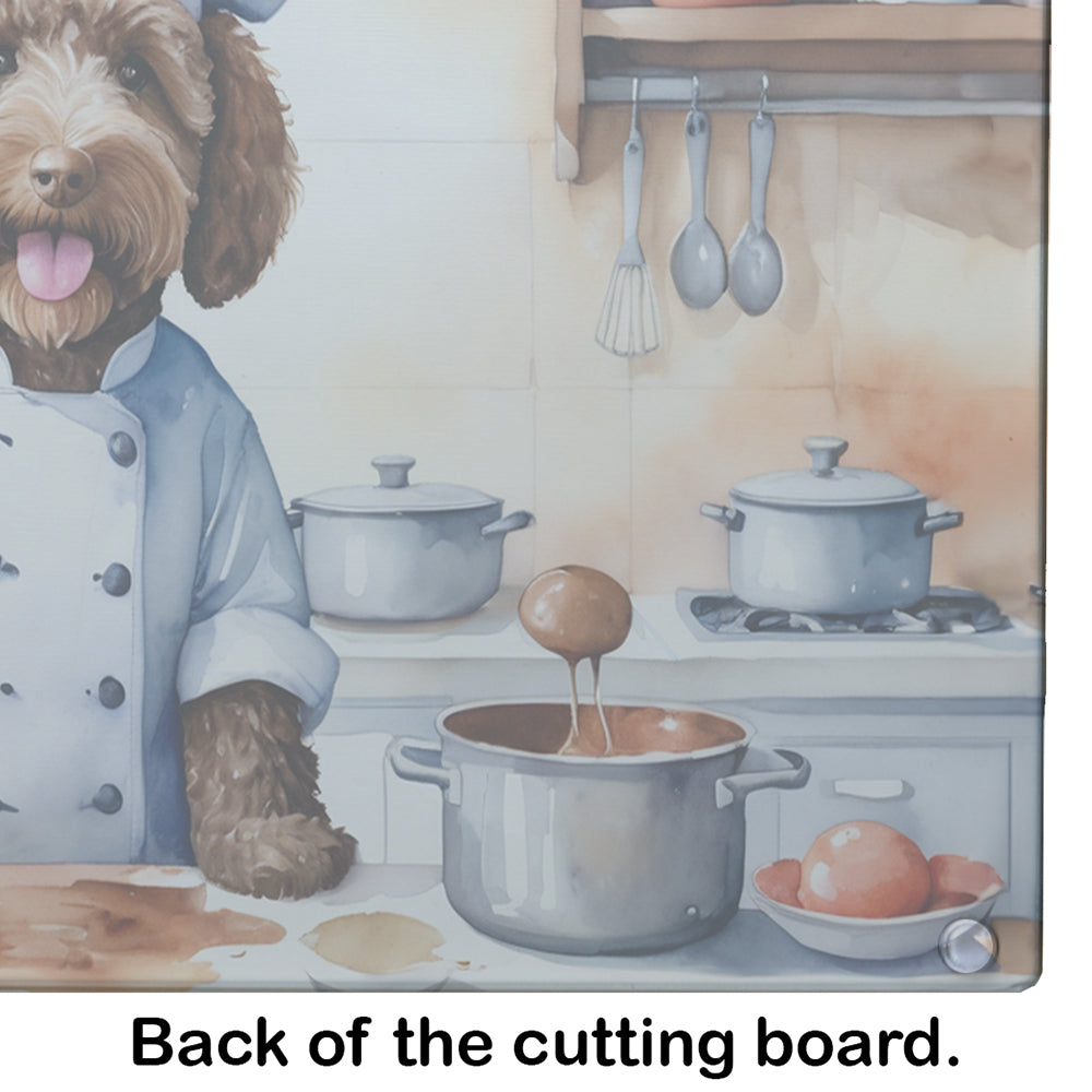 Labradoodle The Chef Glass Cutting Board