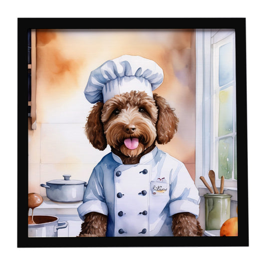 Buy this Labradoodle The Chef Framed Metal Print