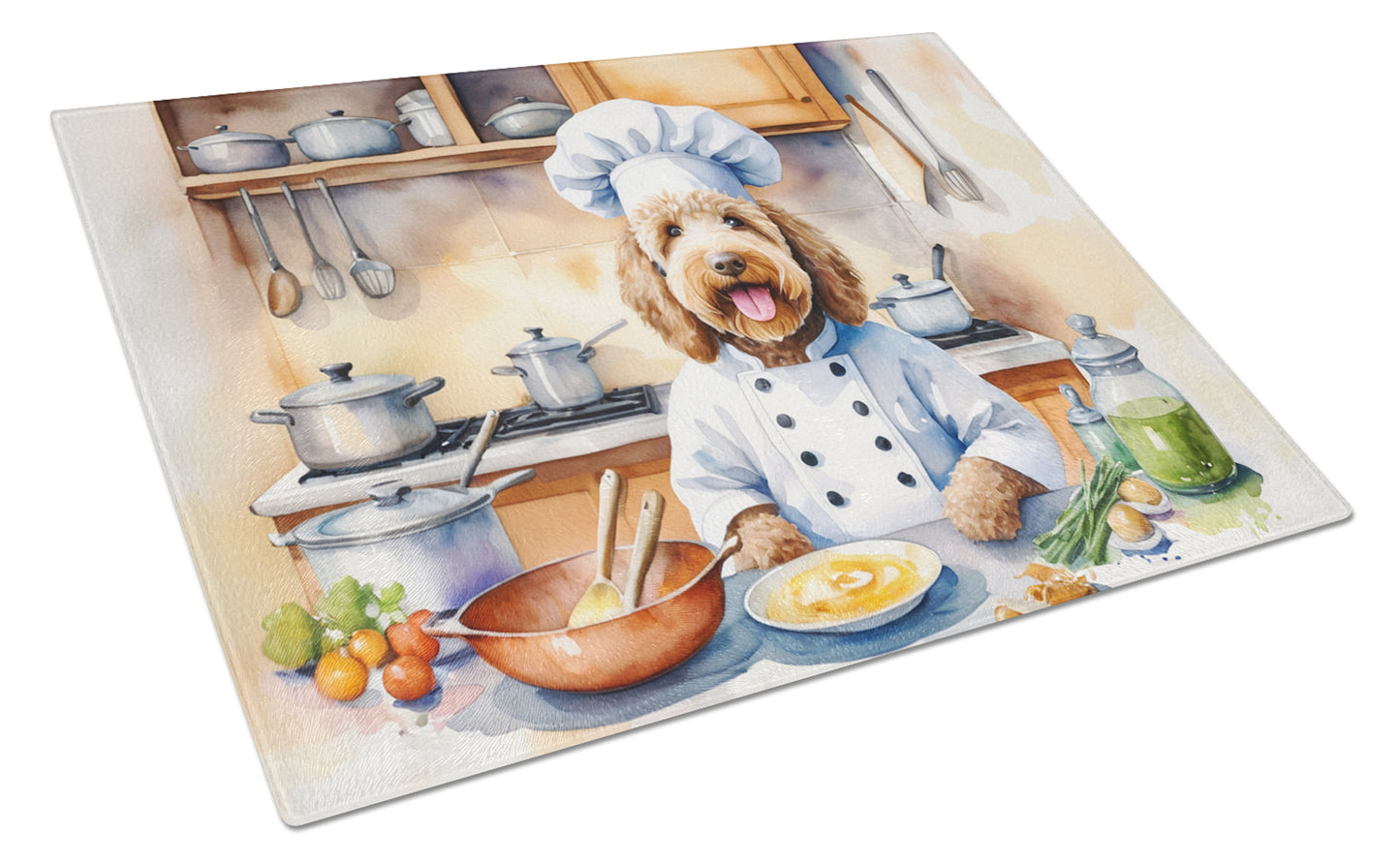 Buy this Labradoodle The Chef Glass Cutting Board