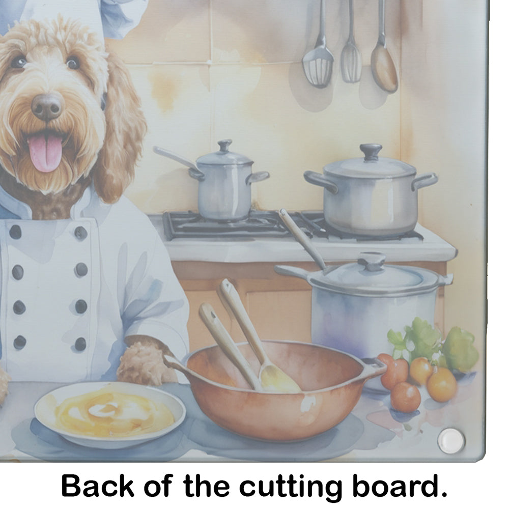 Labradoodle The Chef Glass Cutting Board