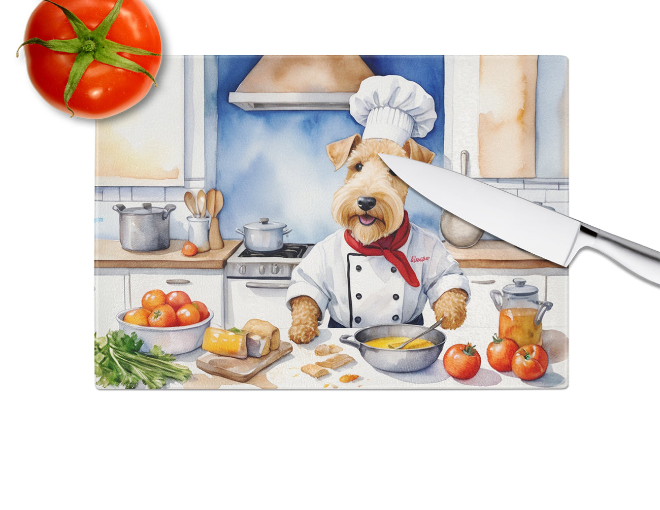 Lakeland Terrier The Chef Glass Cutting Board