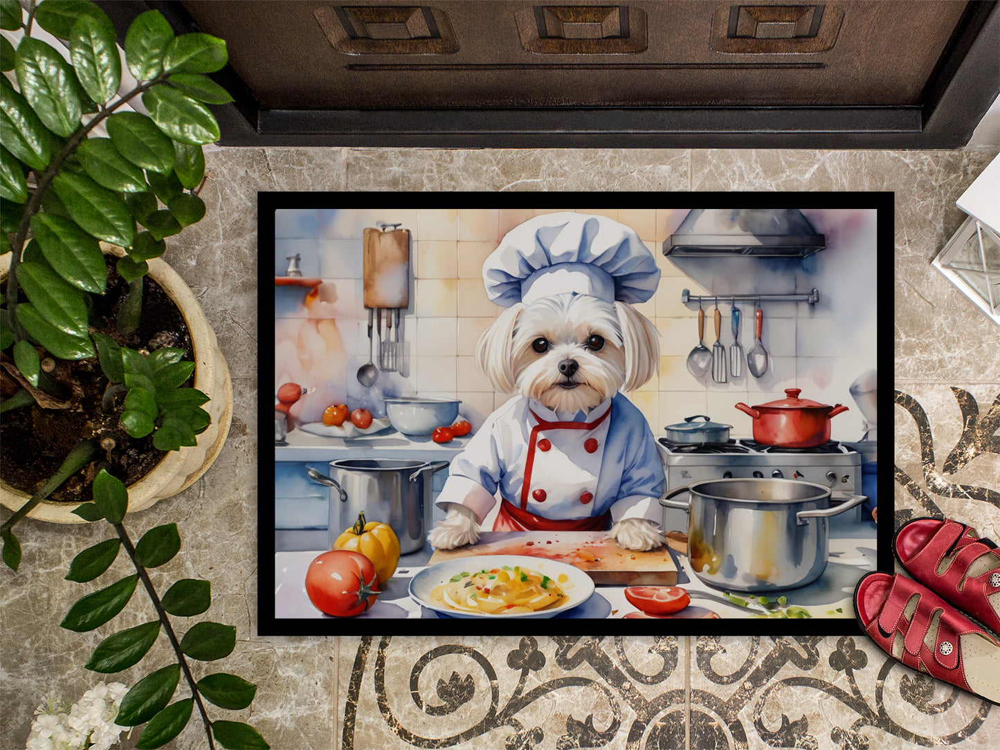 Maltese The Chef Doormat