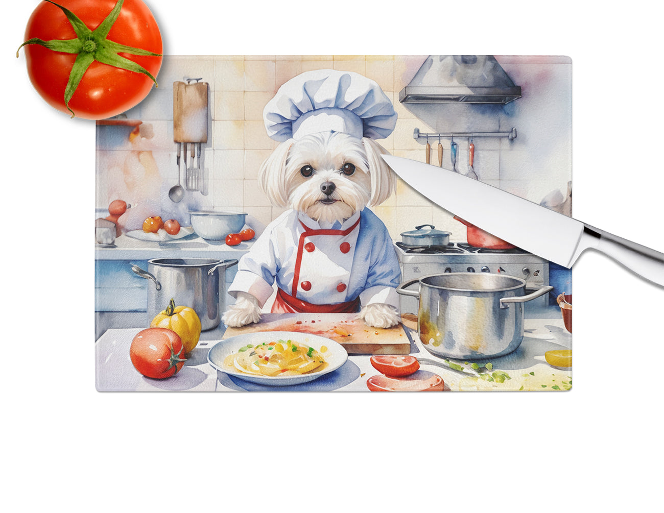 Maltese The Chef Glass Cutting Board