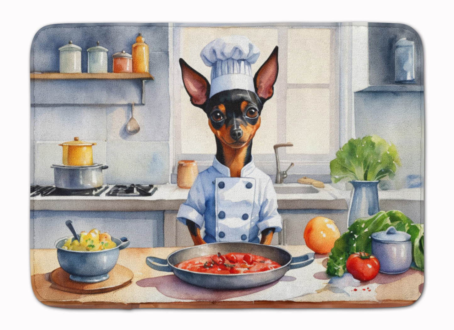 Buy this Miniature Pinscher The Chef Memory Foam Kitchen Mat