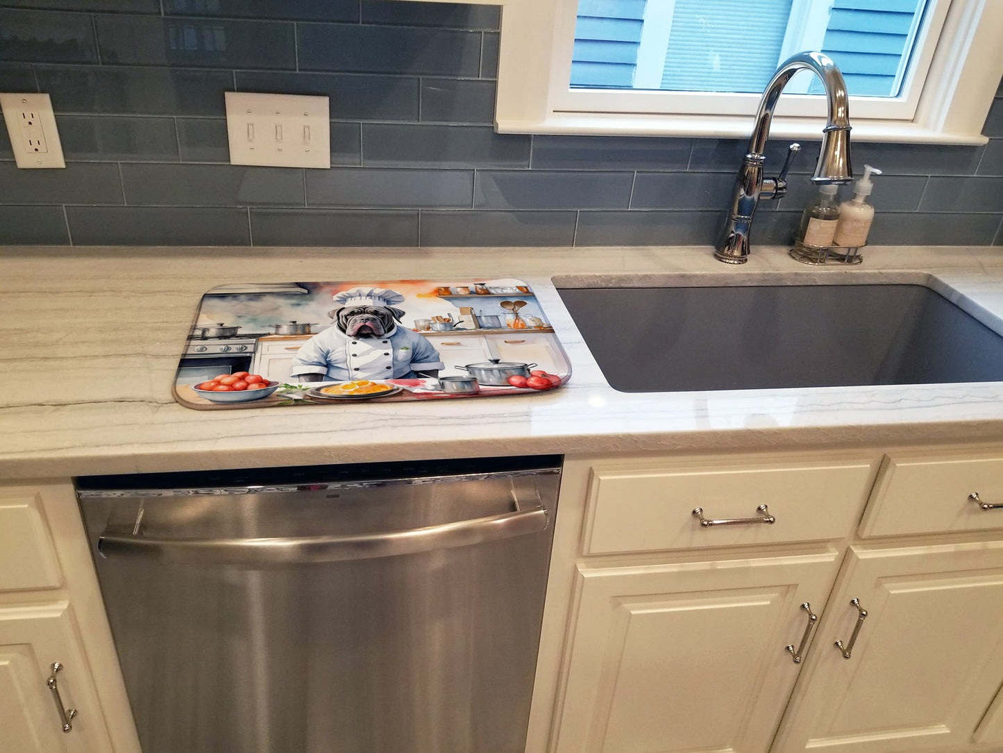 Neapolitan Mastiff The Chef Dish Drying Mat