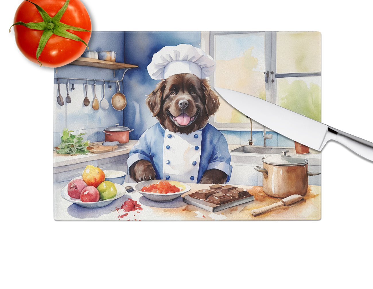 Newfoundland The Chef Glass Cutting Board