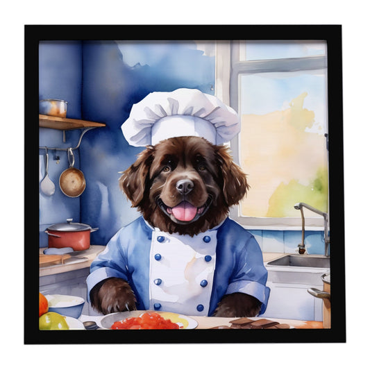Buy this Newfoundland The Chef Framed Metal Print