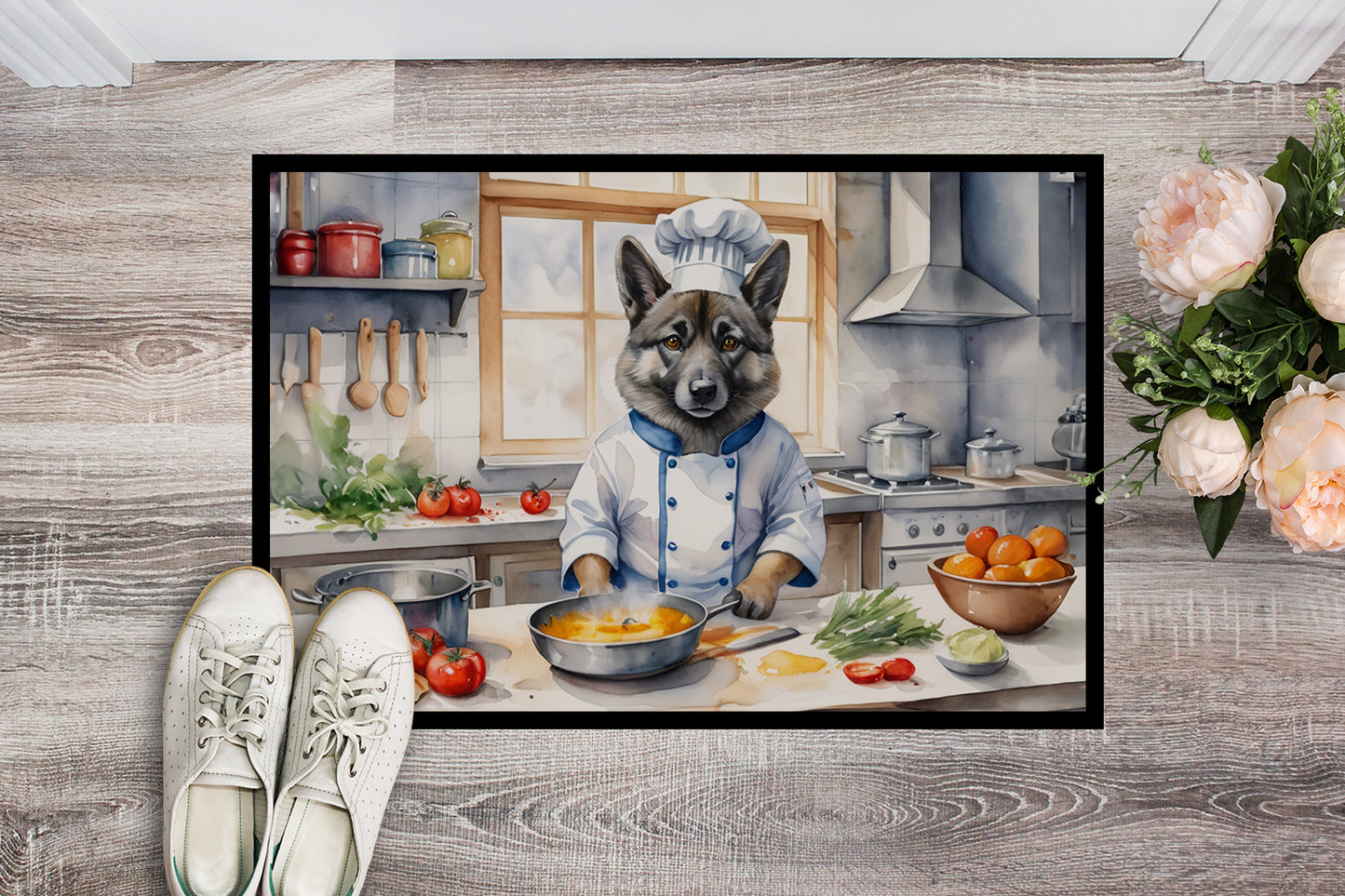 Norwegian Elkhound The Chef Doormat