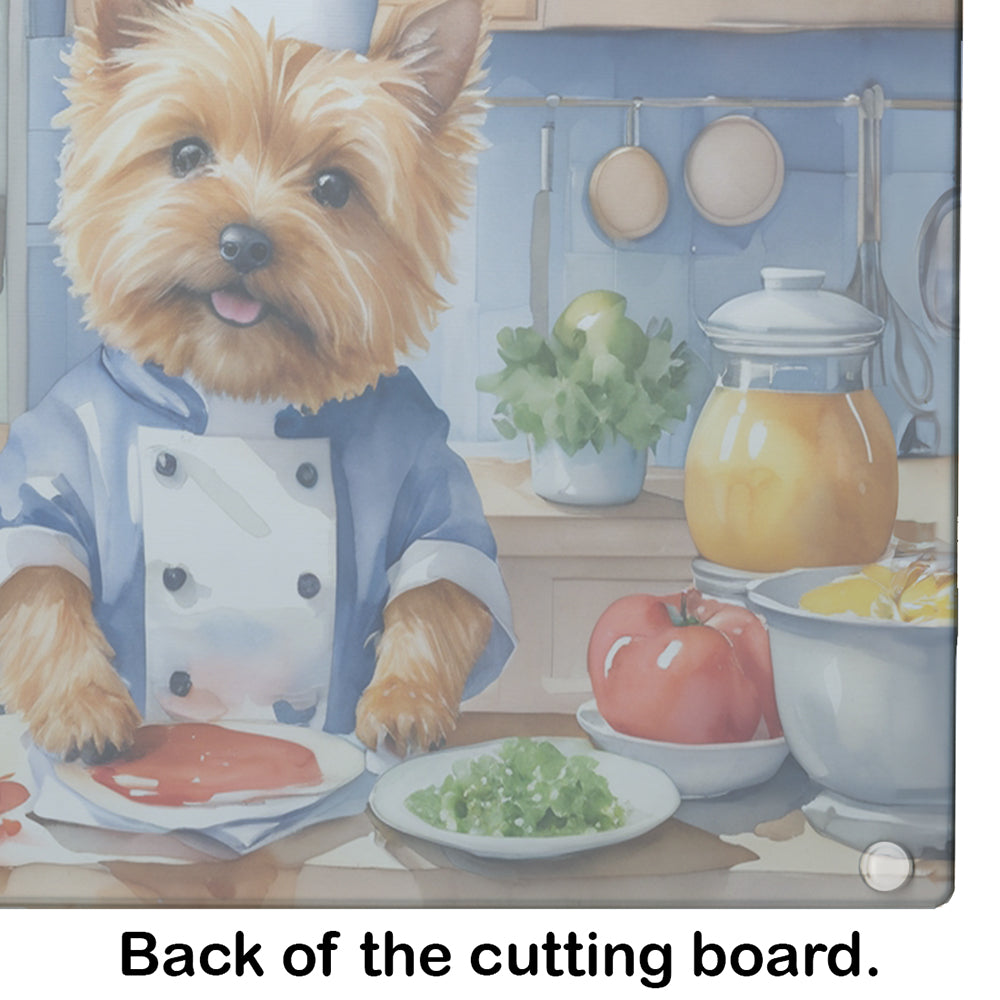 Norwich Terrier The Chef Glass Cutting Board