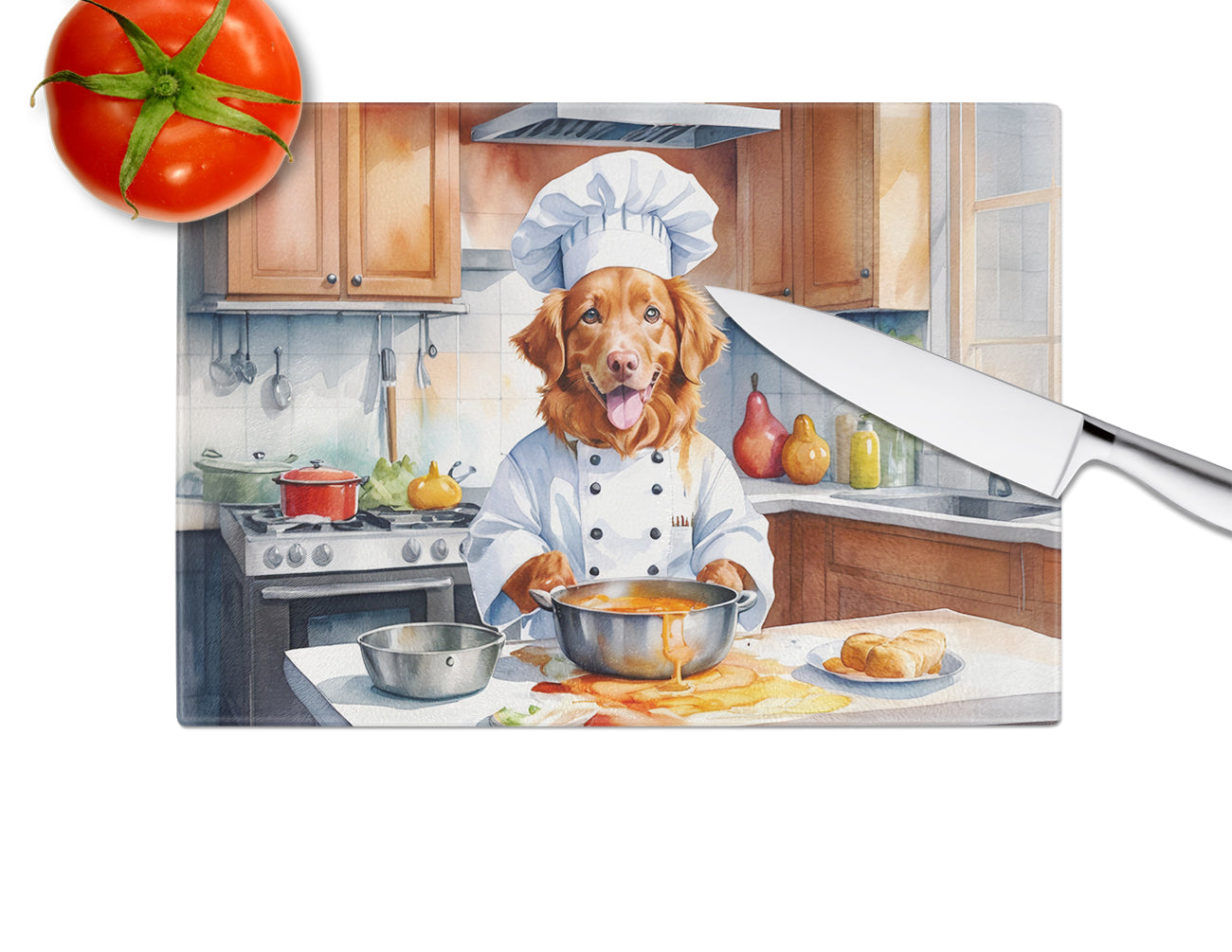 Nova Scotia Duck Tolling Retriever The Chef Glass Cutting Board