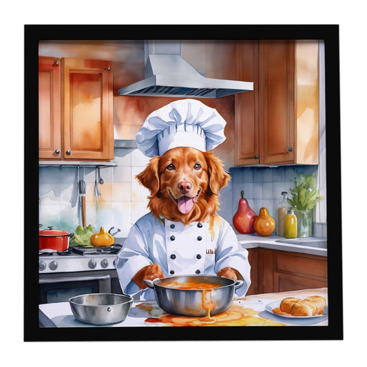 Buy this Nova Scotia Duck Tolling Retriever The Chef Framed Metal Print