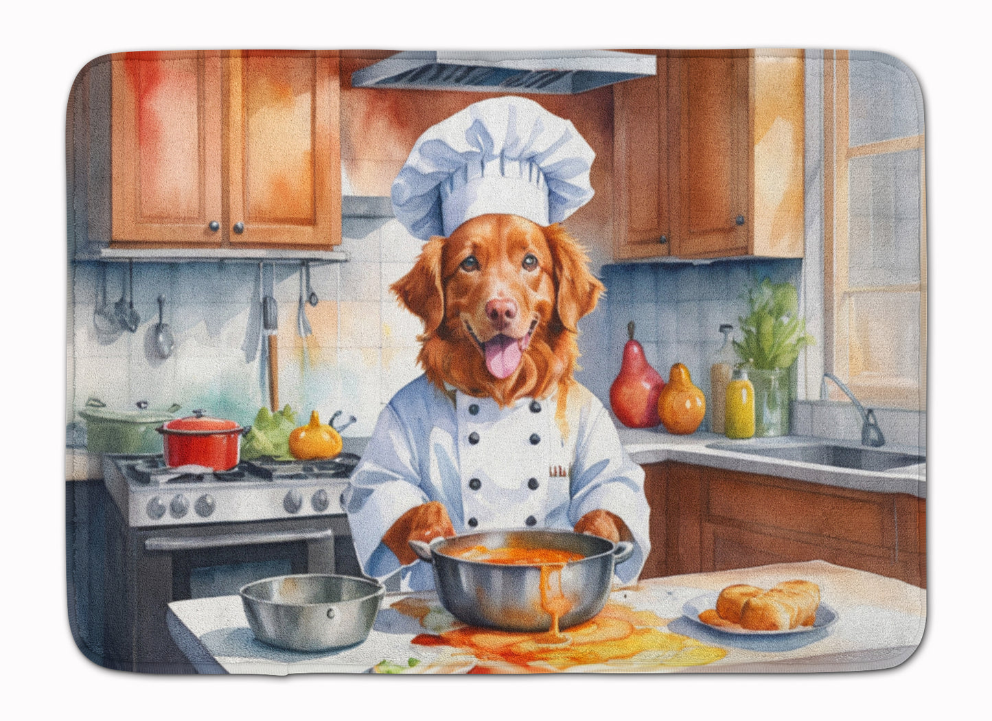 Buy this Nova Scotia Duck Tolling Retriever The Chef Memory Foam Kitchen Mat