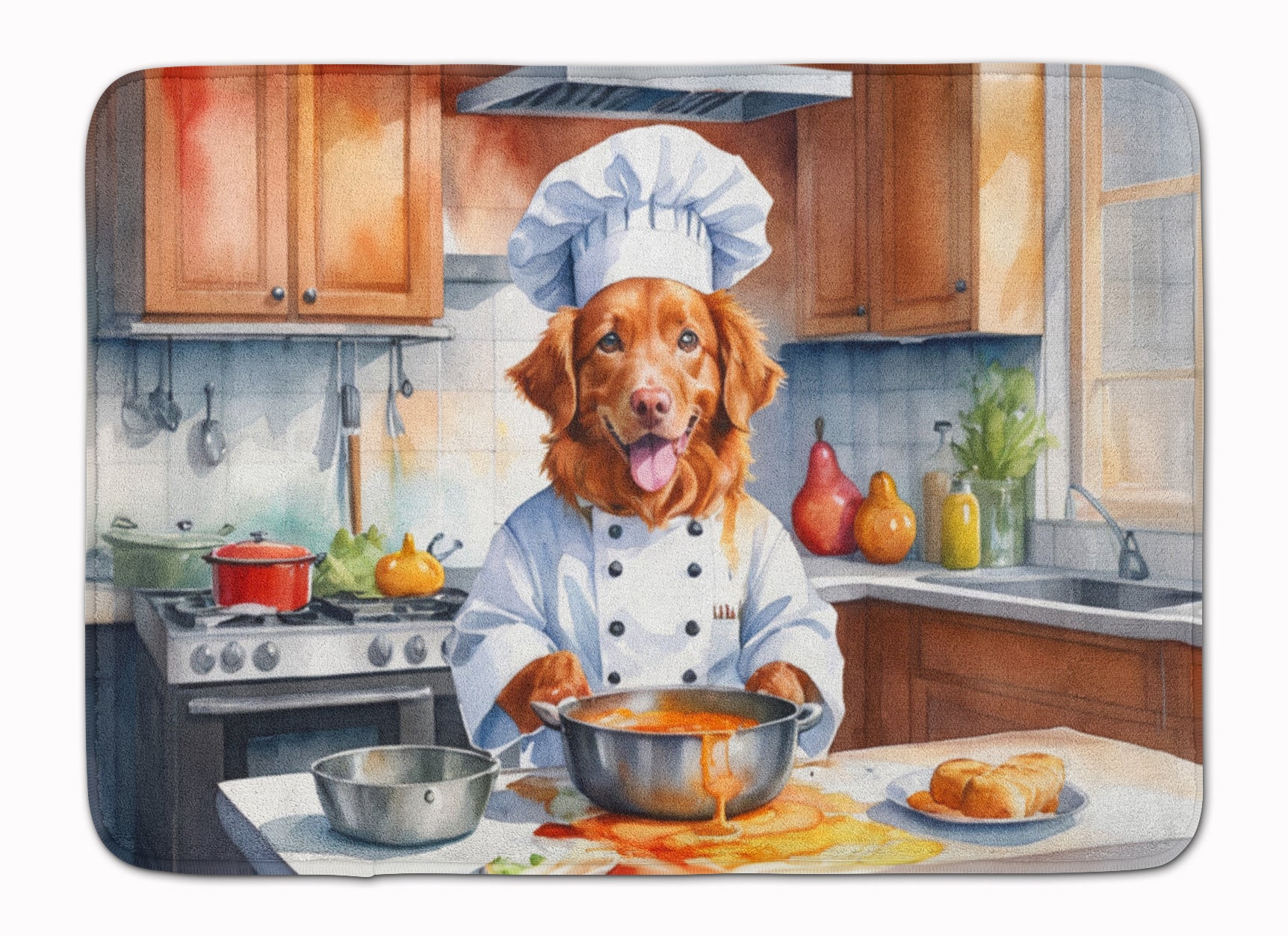 Buy this Nova Scotia Duck Tolling Retriever The Chef Memory Foam Kitchen Mat