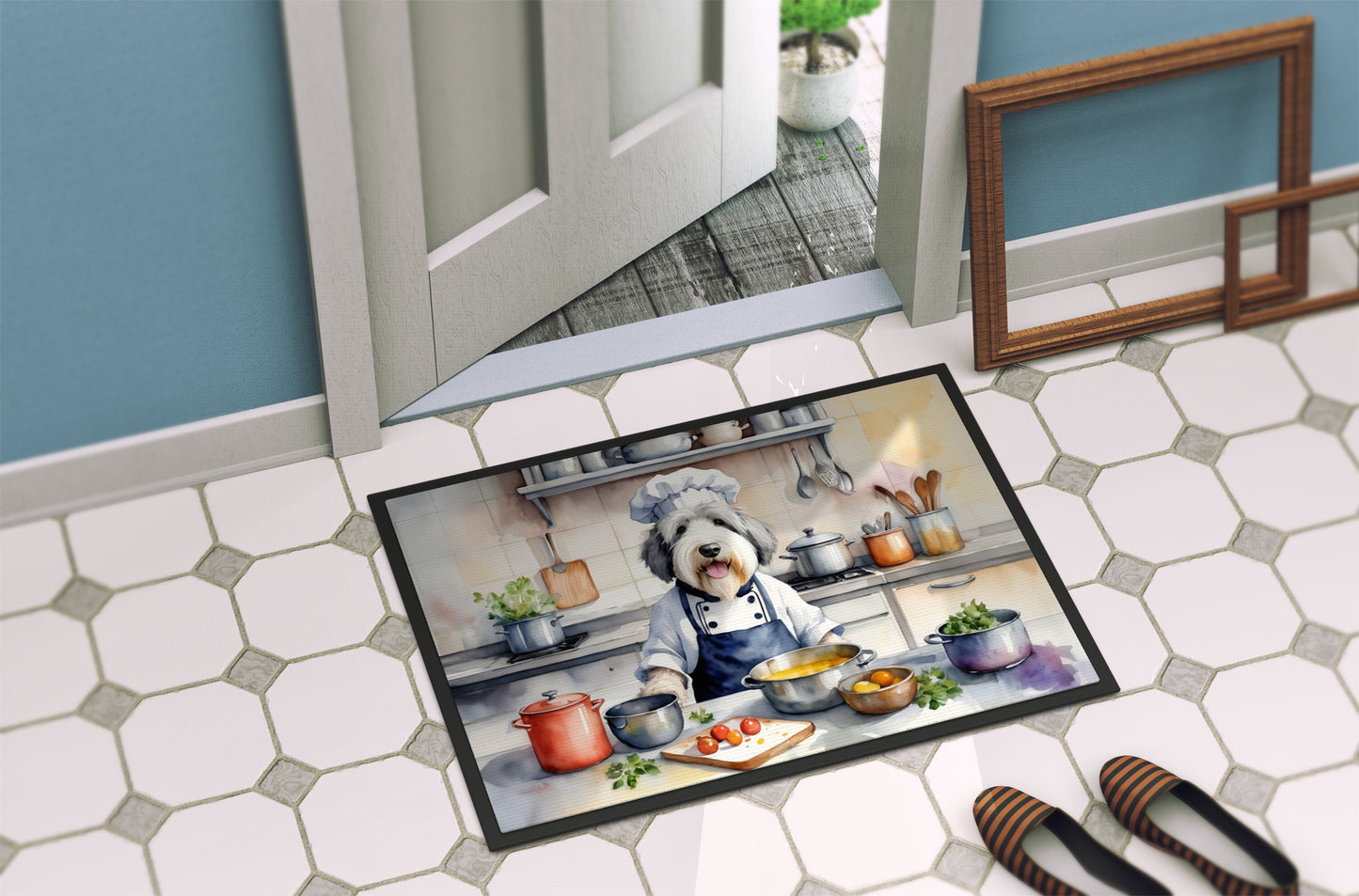 Old English Sheepdog The Chef Doormat