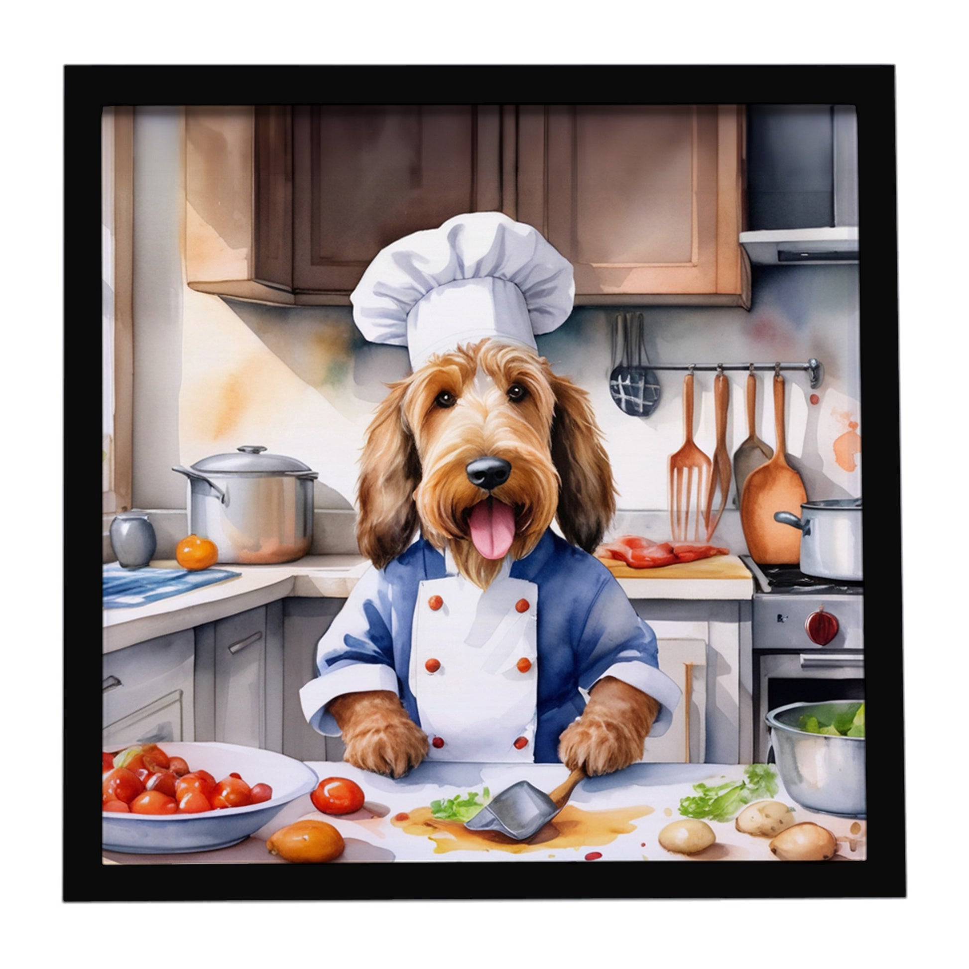 Buy this Otterhound The Chef Framed Metal Print