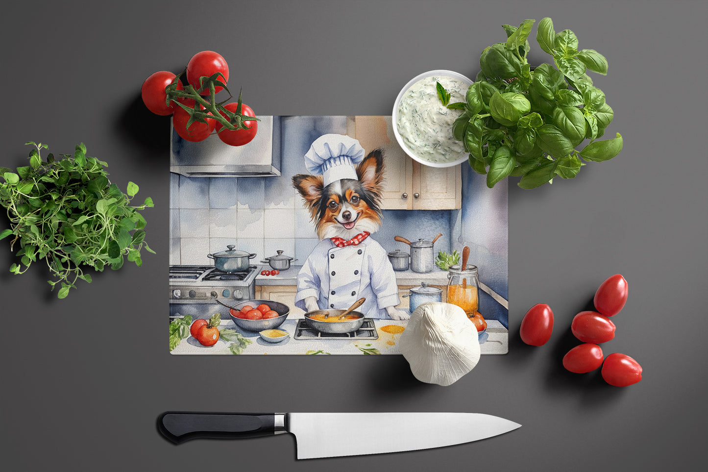 Papillon The Chef Glass Cutting Board