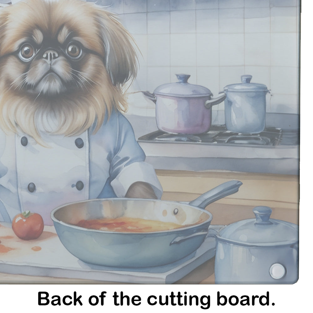 Pekingese The Chef Glass Cutting Board