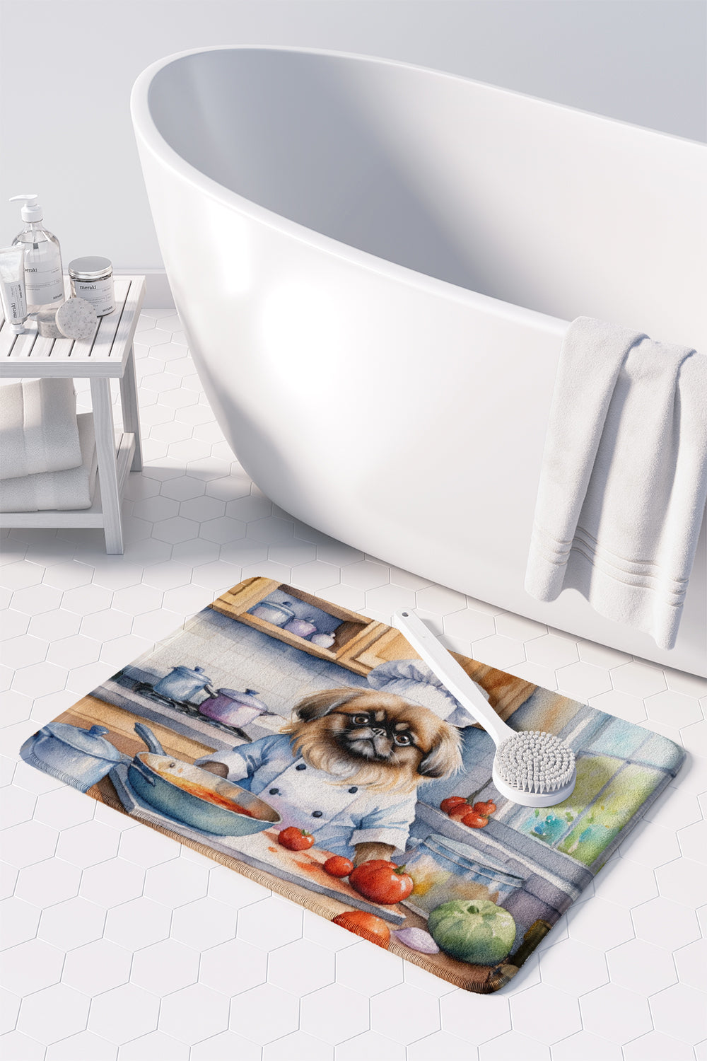 Pekingese The Chef Memory Foam Kitchen Mat