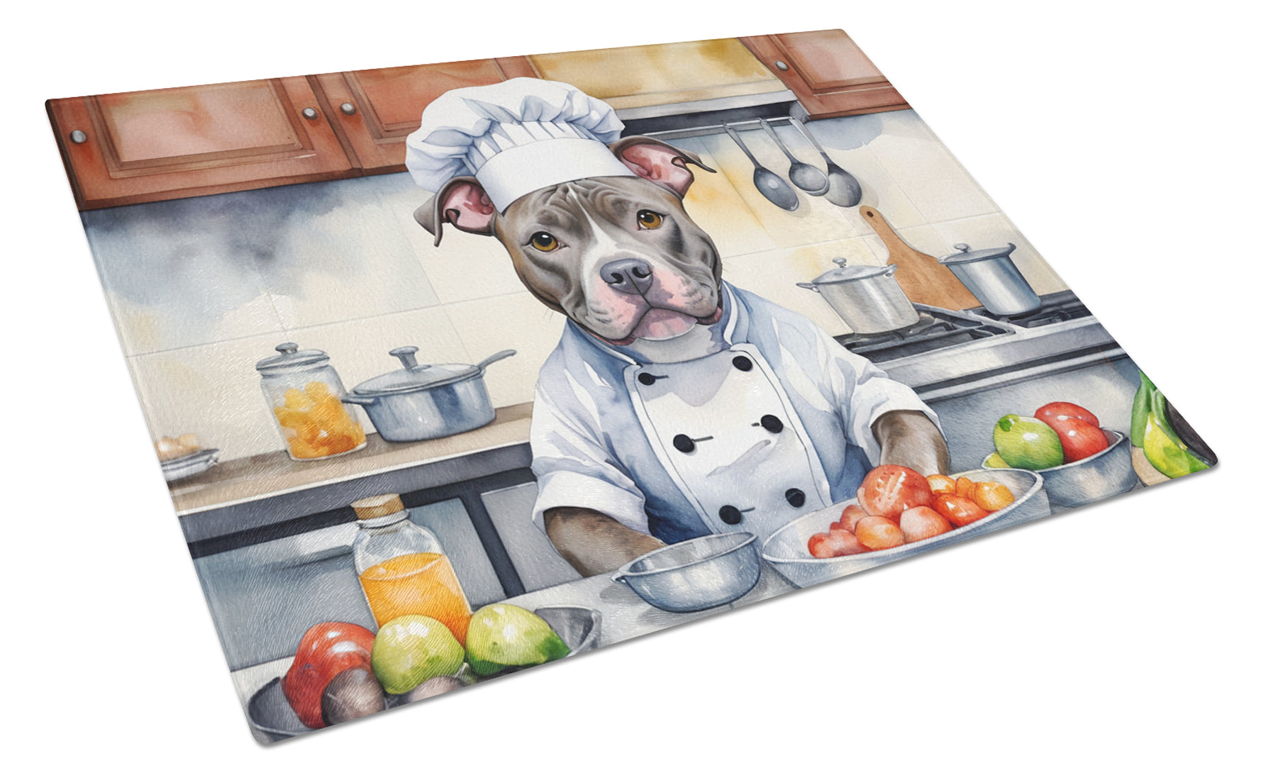 Buy this Pit Bull Terrier The Chef Glass Cutting Board