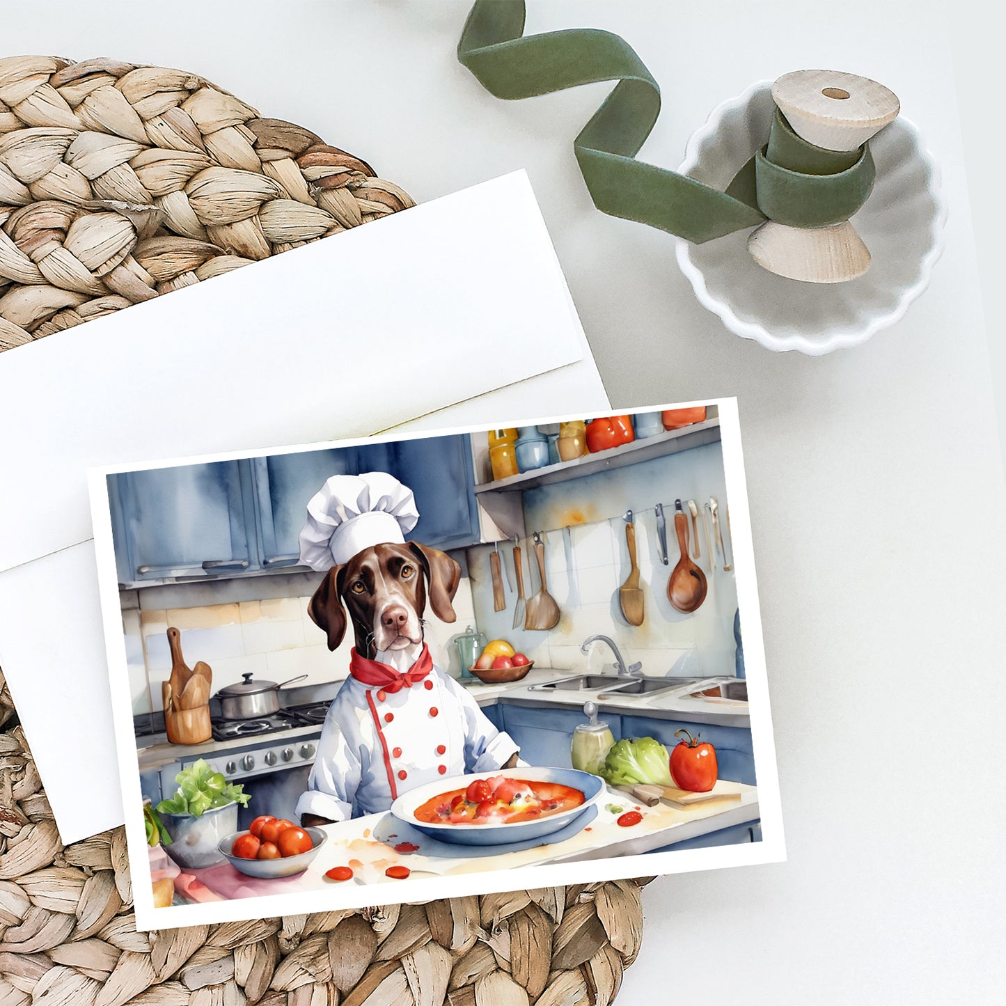 Pointer The Chef Greeting Cards Pack of 8