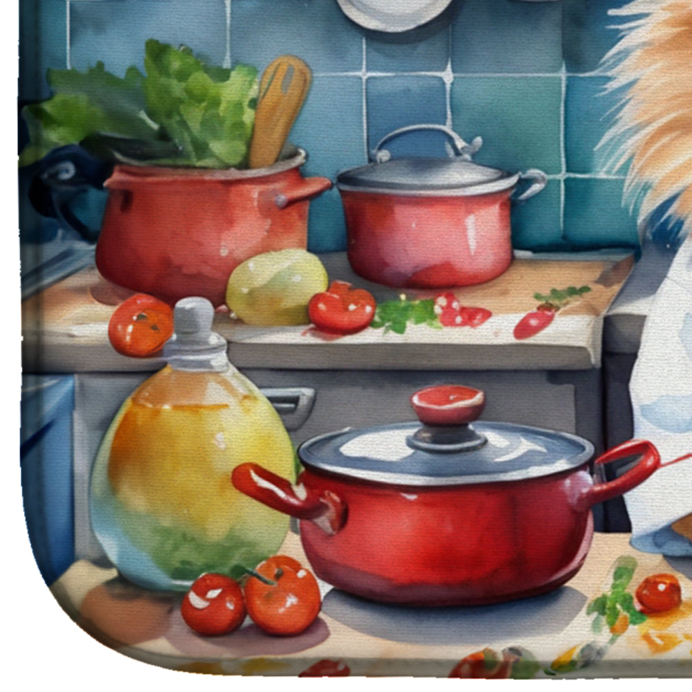 Pomeranian The Chef Dish Drying Mat