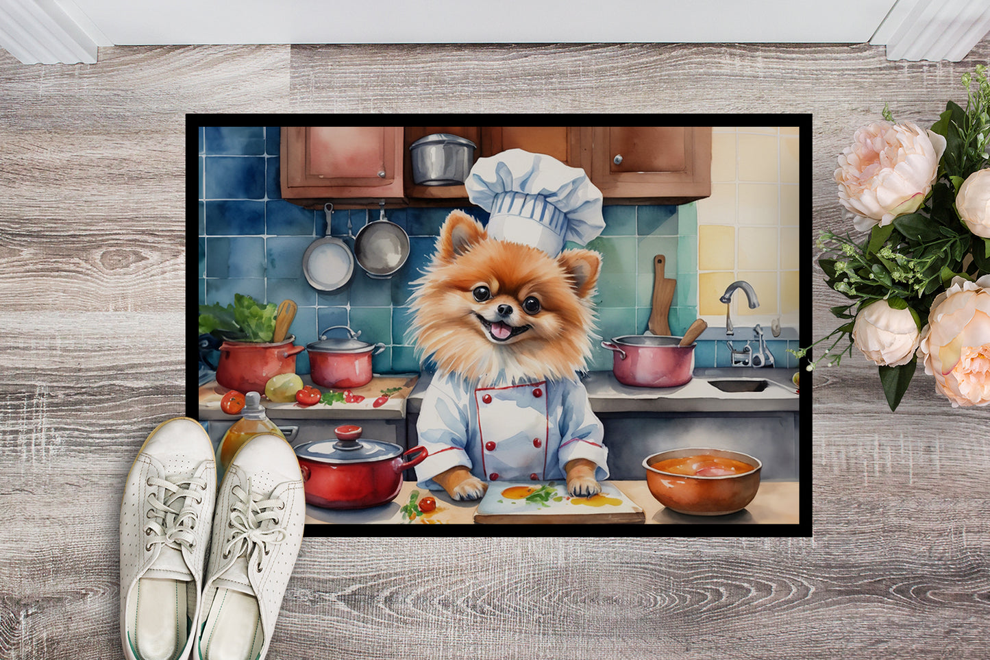 Pomeranian The Chef Doormat