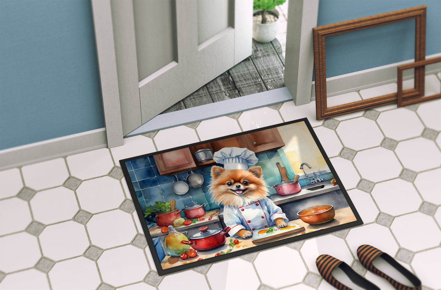 Pomeranian The Chef Doormat