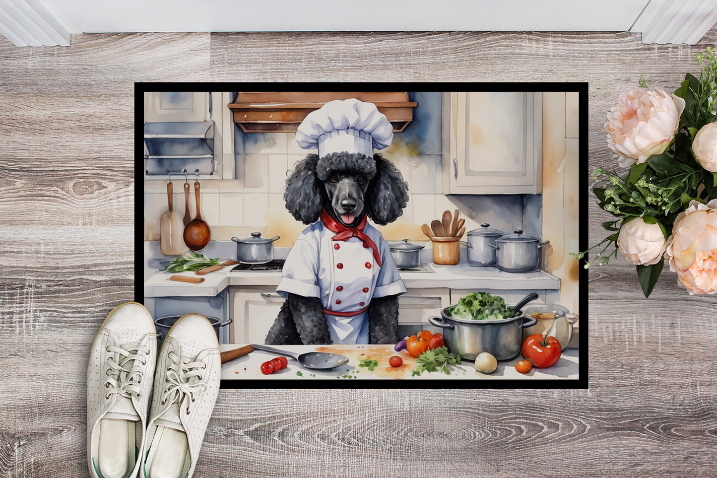 Black Poodle The Chef Doormat