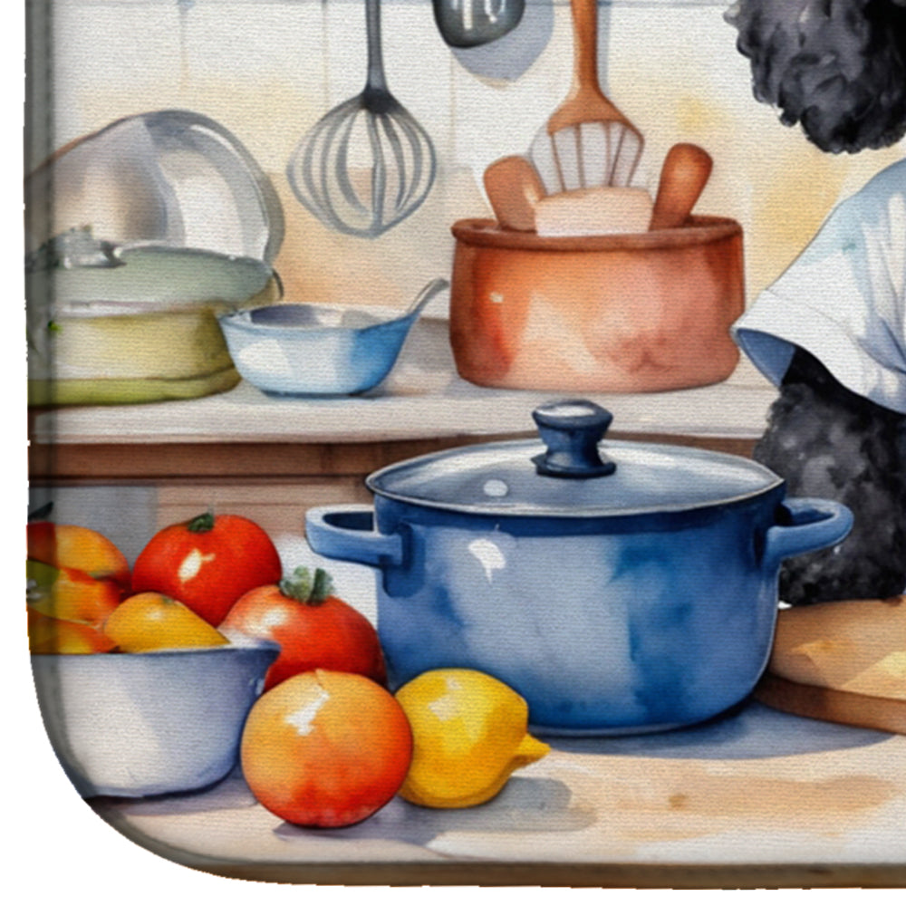 Black Poodle The Chef Dish Drying Mat