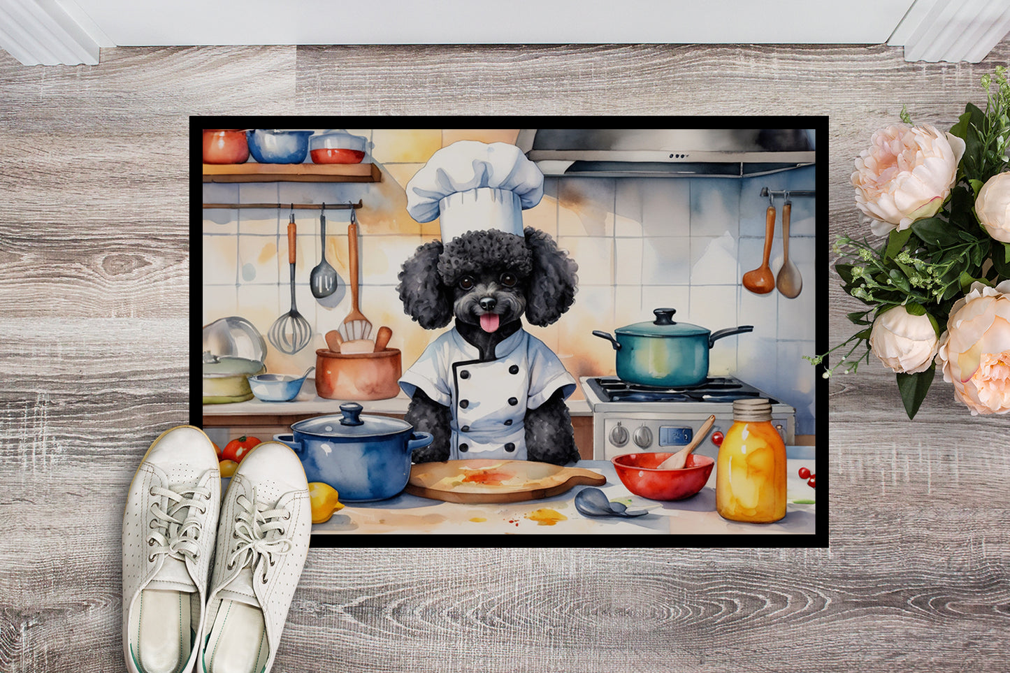 Black Poodle The Chef Doormat