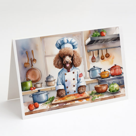 Buy this Chocolate Poodle The Chef Greeting Cards Pack of 8