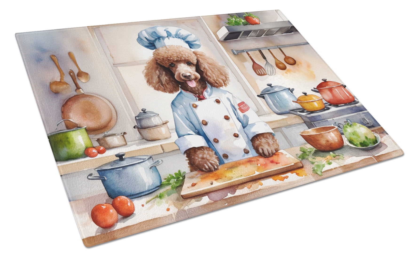 Buy this Chocolate Poodle The Chef Glass Cutting Board