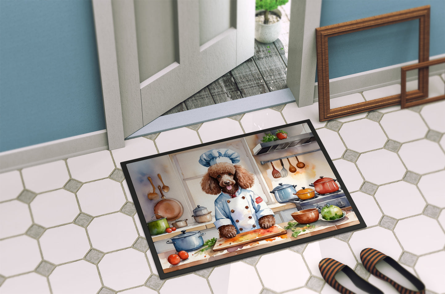 Chocolate Poodle The Chef Doormat