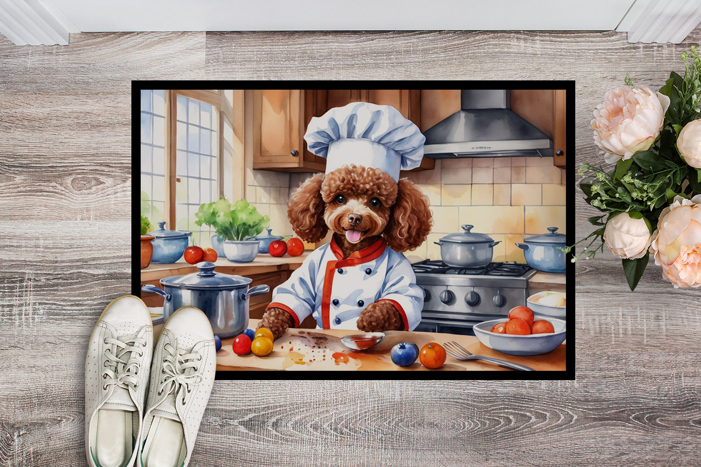 Chocolate Poodle The Chef Doormat