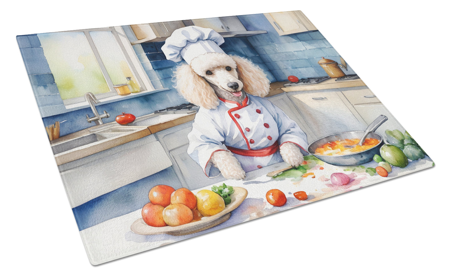 Buy this White Poodle The Chef Glass Cutting Board