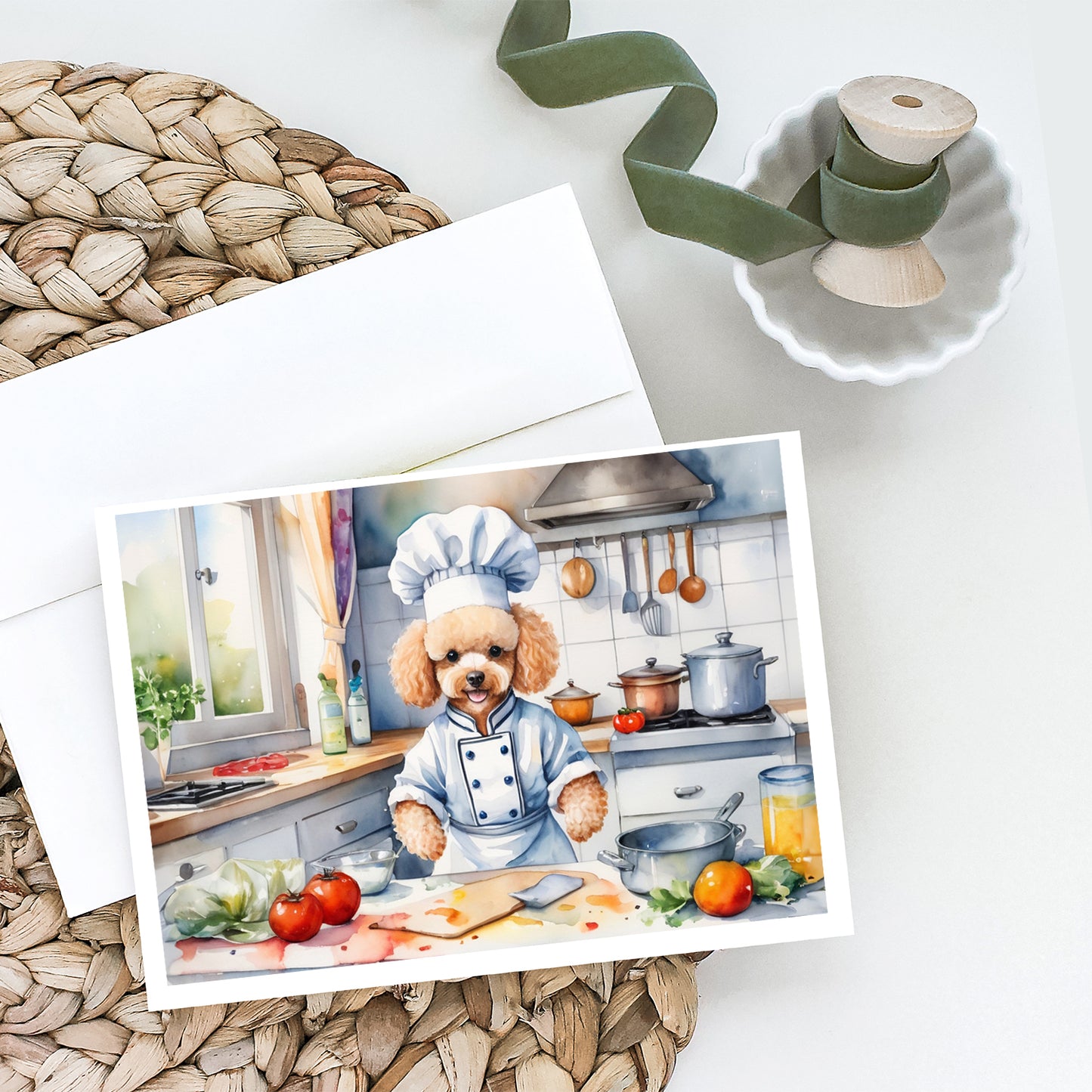 Poodle The Chef Greeting Cards Pack of 8